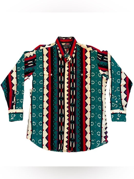 Panhandle Slim Other - VTG Panhandle Slim Western Shirt USA Made Aztec Southwest Multicolor 17 1/2 XL?